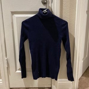 Ralph Lauren navy blue ribbed turtleneck sweater